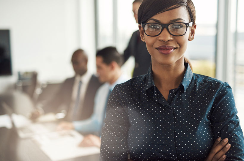 African American woman in leadership position